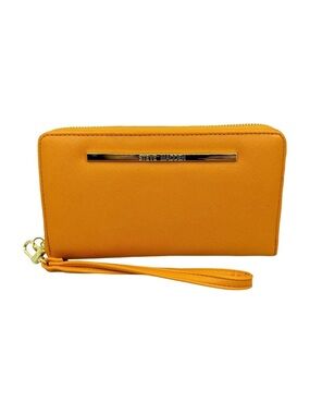 Steve Madden Orange BZIPPY Zip-Around Wallet Wristlet - 8” x 4.25” x 1”